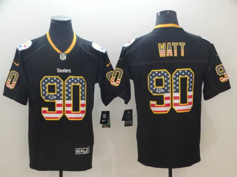 Nike Steelers 90 T.J. Watt Black USA Flag Fashion Limited Jersey,We sell and wholesale Nike Steelers 90 T.J. Watt Black USA Flag Fashion Limited Jersey on line form chian!